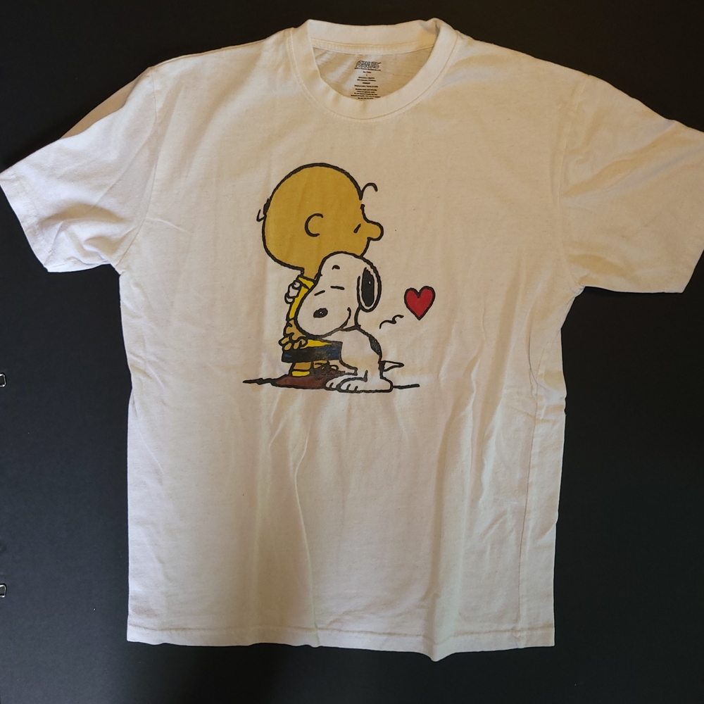 White Peanuts Charlie Brown & Snoopy Graphic Tee